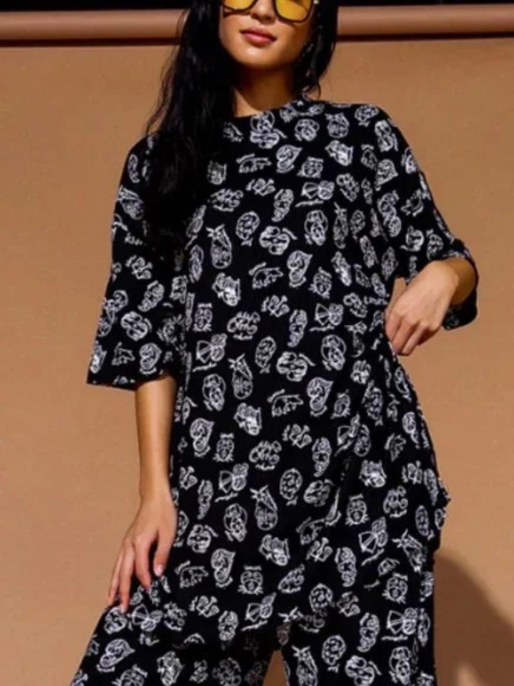 NWT Dressed in LALA Lex Ribbed Playsuit TOP in Zodiac Love Size Small
